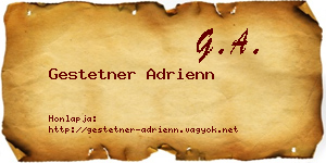 Gestetner Adrienn névjegykártya